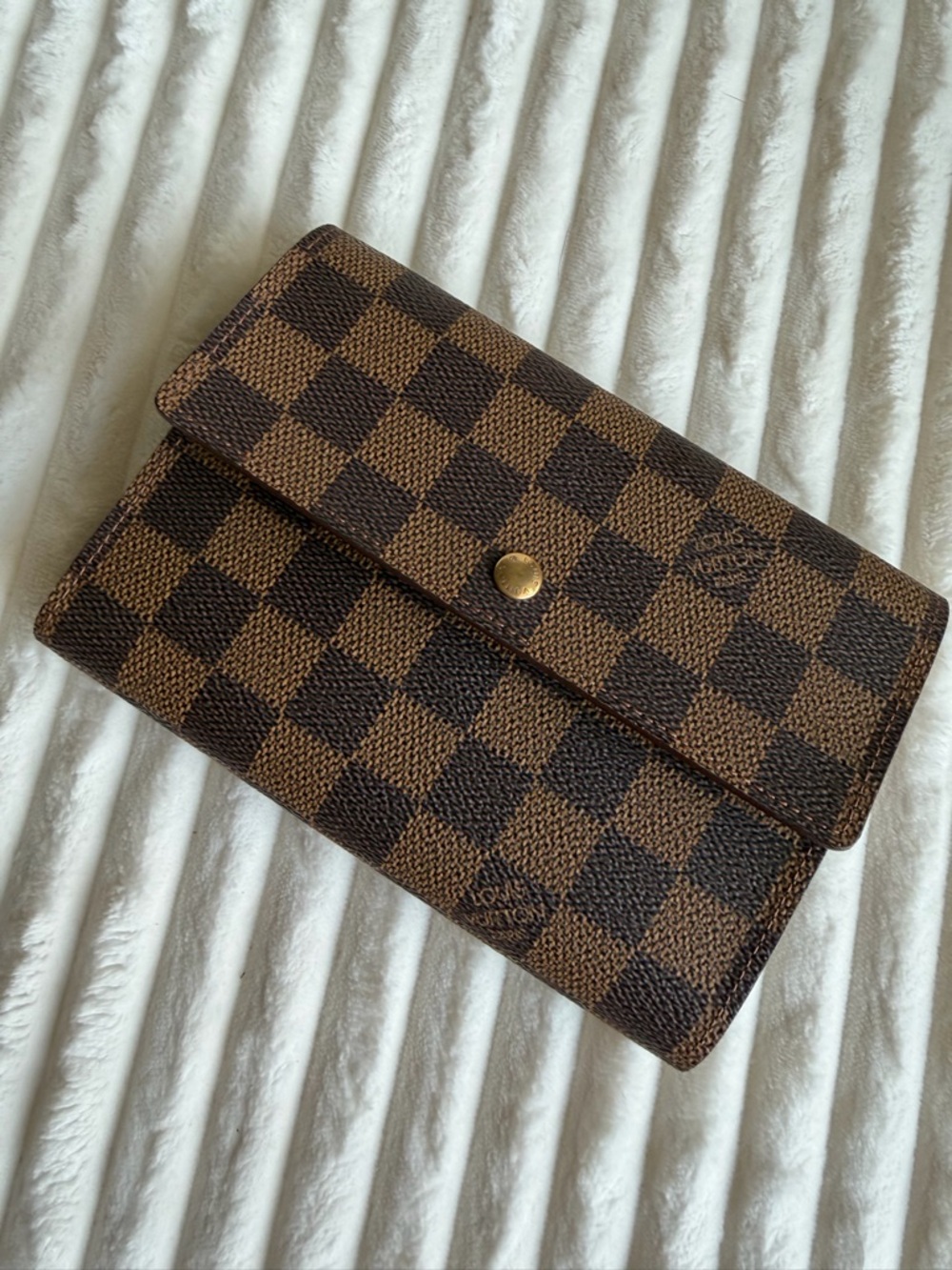 Louis Vuitton Brown Textured Leather Wallet